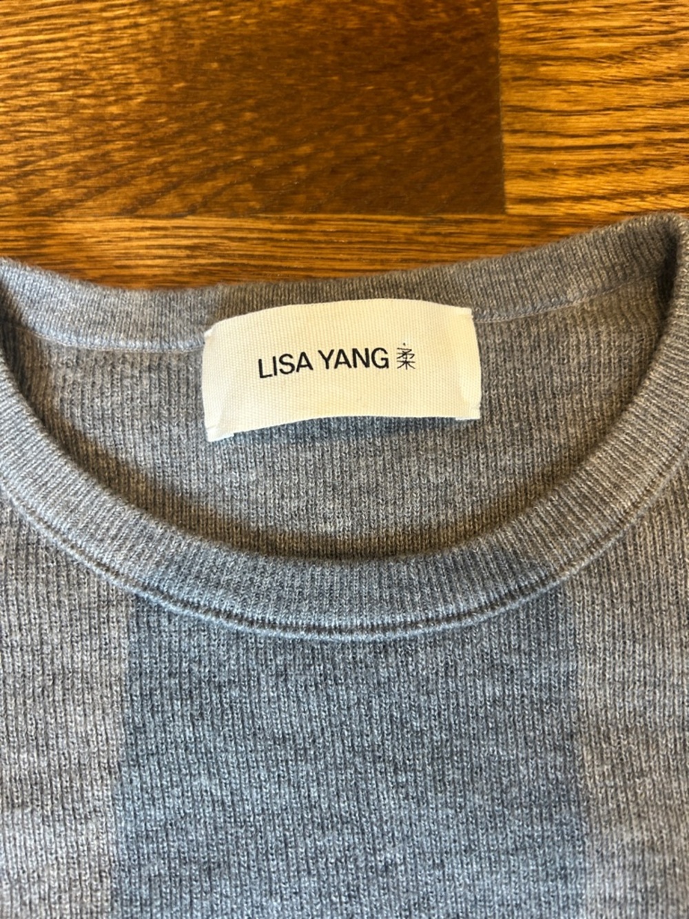 NWOT Lisa Yang Vivian Cashmere Cotton blend Crew Neck Long Sleeve size 0 (XS-S) - Picture 7 of 10